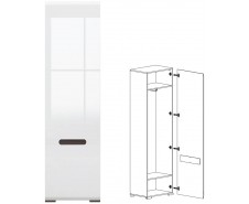 Ацтека Шкаф-пенал с выдвижной штангой S205-SZF1D/21/6 [Azteca]