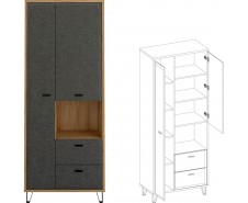 Грейс REG2D2S Шкаф для белья с полками [Grace]