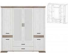 Марсель SZF6D2S Шкаф платяной четырёхстворчатый с зеркалами [Marselle]