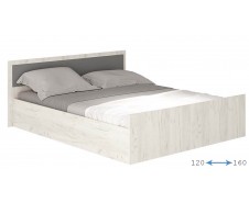 Фиеста LIGHT /Лайт Кровать двуспальная, корпус, Дуб крафт белый [Фиеста]