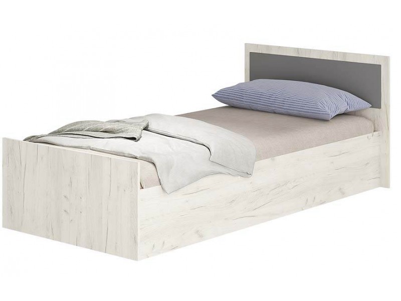 Фиеста LIGHT Кровать 90х200, Корпус, дуб крафт белый [Фиеста]