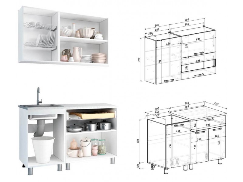 Айсбери 1,2м Готовая кухня [Айсбери]