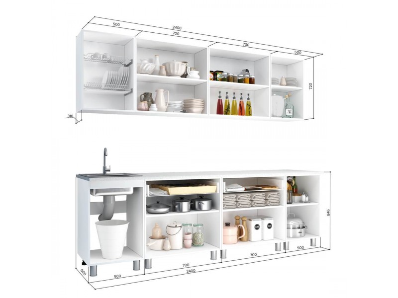 Айсбери 2,4м Готовая кухня [Айсбери]