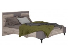 Кассандра КР-19 Кровать с настилом ДСП 160х200, Дуб смоки + MF14 [Кассандра]