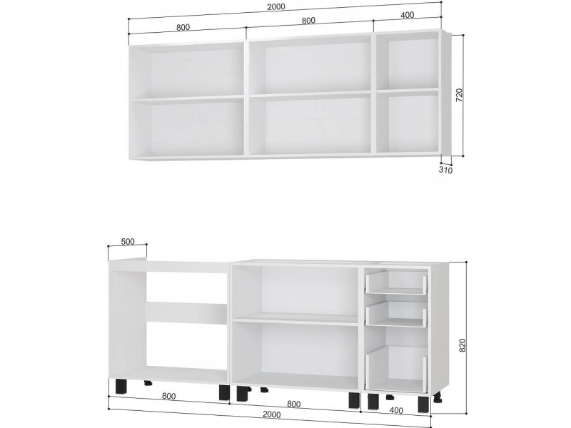 Сканди 2.0 м Готовая кухня