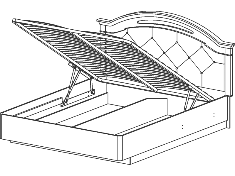 №294М кровать с подъёмным механизмом 160х200, Женева [МК 60]