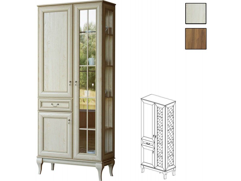 МК 62 №390п Шкаф МФН ПРАВЫЙ, Витрина Арлин [МК 62]