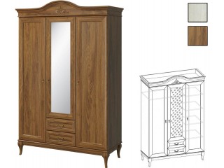 МК 62 №439 Шкаф для платья и белья, Шкаф распашной Арлин-3 [МК 62]