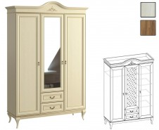 МК 62 №439 Шкаф для платья и белья, Шкаф распашной Арлин-3 [МК 62]