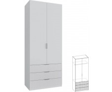 №542 Шкаф двухстворчатый с 3 ящиками Адалин, 73-3D-542 [МК 73 3D]