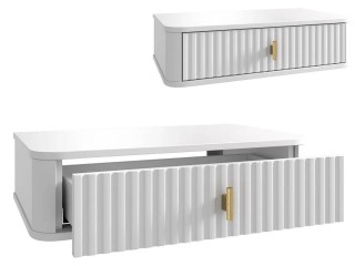 №640 Консоль подвесная один ящик, Белый, Юта [МК 78 3D]