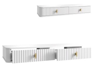 №641 Консоль подвесная два ящика, Белый, Юта [МК 78 3D]