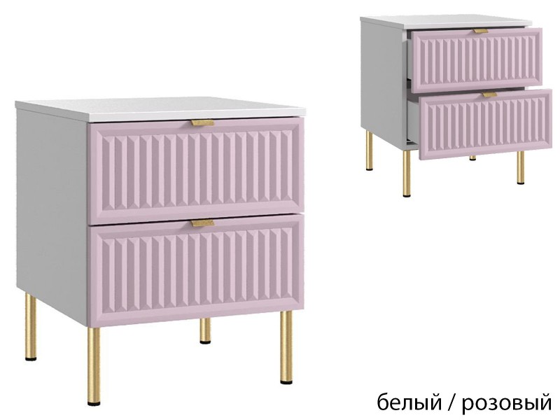 МК 79 3D №642 Тумба прикроватная два ящика,Окленд, Спраут [МК 79 3D]