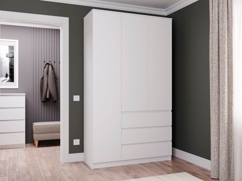 Мори Шкаф МШ 1200.1 трёхстворчатый с ящиками [Мори]