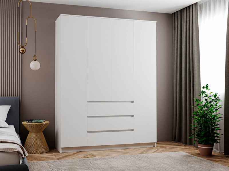 Мори Шкаф МШ 1600.1 четырёхстворчатый с ящиками [Мори]