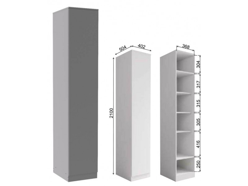 Мори Шкаф МШ 400.1 однодверный [Мори]