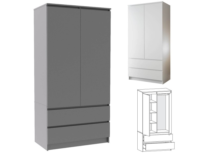 Мори Шкаф МШ 900.1 двухстворчатый с ящиками [Мори]