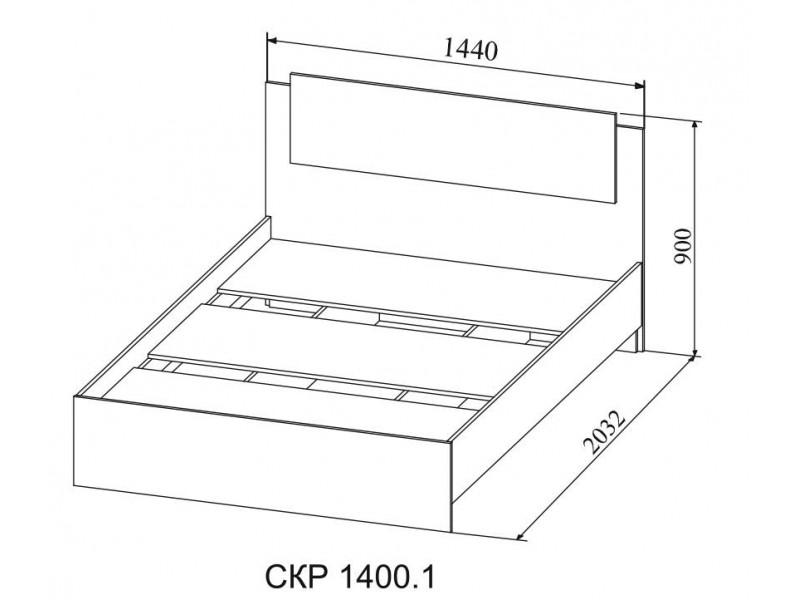 Софи Кровать СКР 1400.1/СКР 1600.1 NEW [Софи ДСВ]