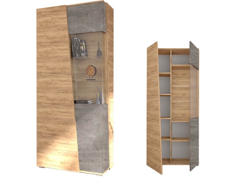 Аллегро-10 Шкаф двухстворчатый со стеклом, витрина [Аллегро-10]