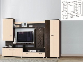 Аллегро-3 Гостиная, стенка 2600мм [Аллегро]