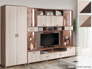 Аллегро-4 ЛДСП Гостиная со шкафом, стенка 3048мм [Аллегро]