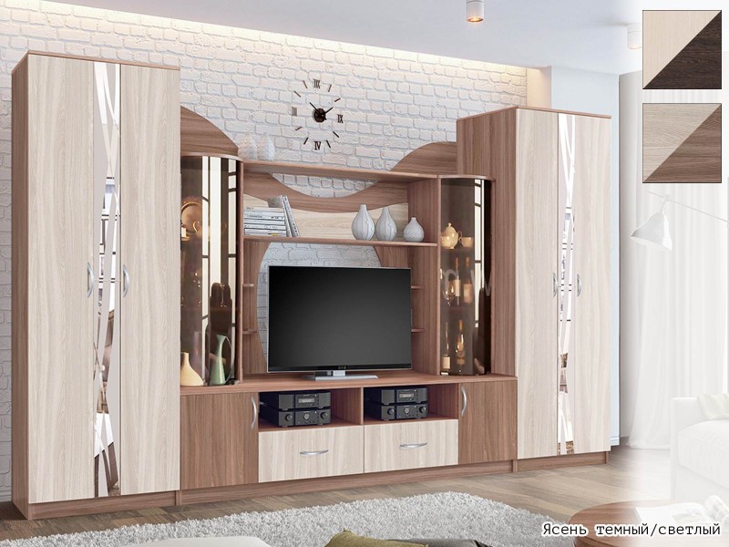 Аллегро-5 Гостиная, стенка 3400мм [Аллегро]