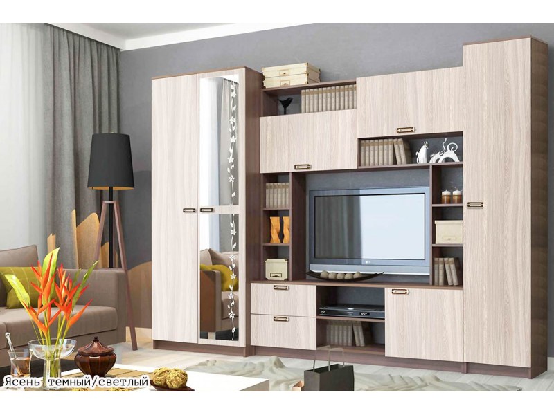 Аллегро-6 ЛДСП Гостиная, стенка 2700мм [Аллегро]