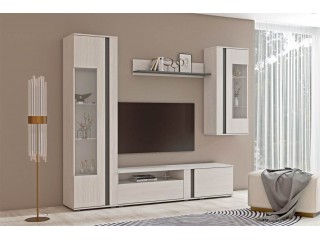 Аллегро-7 Гостиная, стенка 2190мм, Ясень Анкор светлый + Графит [Аллегро]