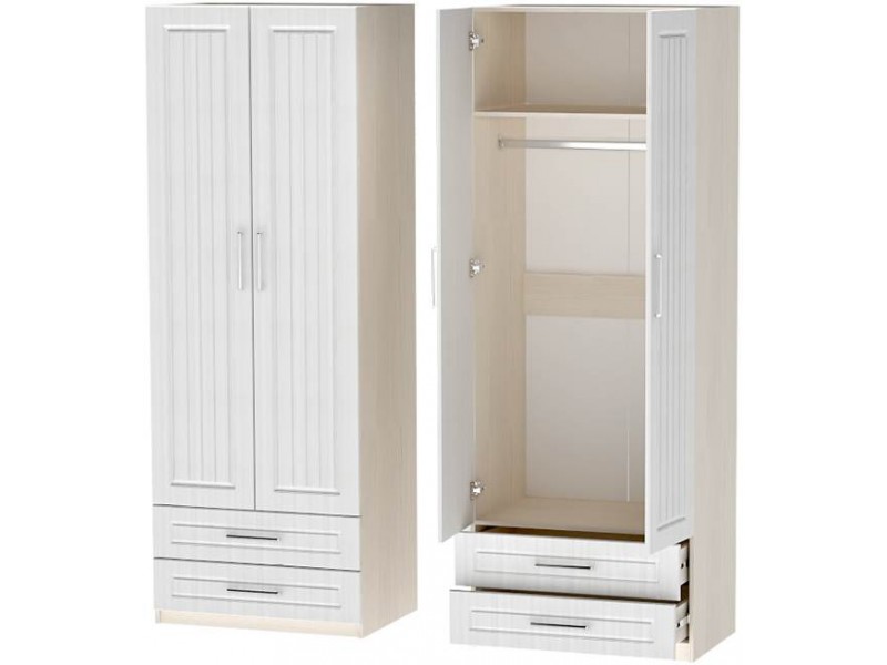 Аллегро-9 Шкаф двухстворчатый с ящиками [Аллегро-9 МДФ Прованс]