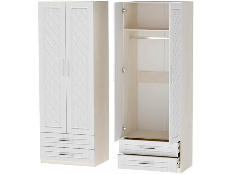 Аллегро-9 Шкаф двухстворчатый с ящиками [Аллегро-9 МДФ Ромб]