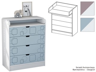 Бриз МДФ Квадрат, Комод раскладной, пеленальный [Бриз МДФ Квадрат]