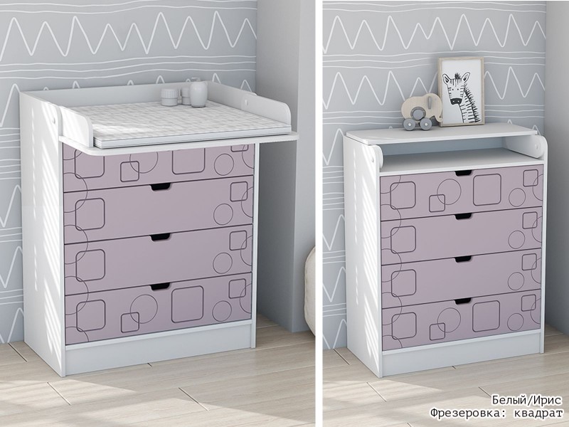 Бриз МДФ Квадрат, Комод раскладной, пеленальный [Бриз МДФ Квадрат]