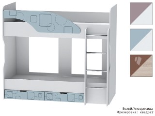 Бриз МДФ Квадрат, Кровать-5 короб + фасад [Бриз МДФ Квадрат]