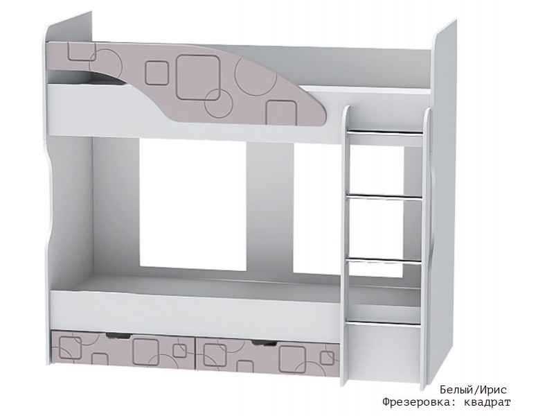 Бриз МДФ Квадрат, Кровать-5 короб + фасад [Бриз МДФ Квадрат]