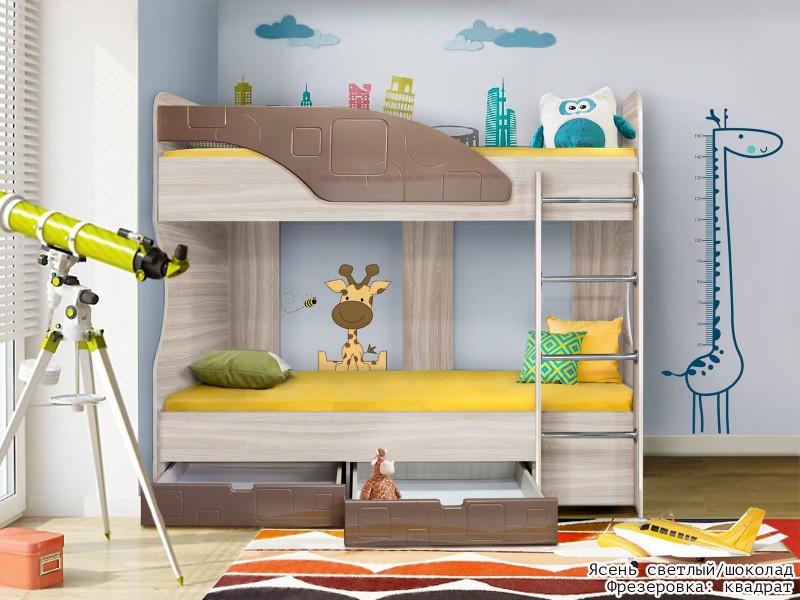 Бриз МДФ Квадрат, Кровать-5 короб + фасад [Бриз МДФ Квадрат]