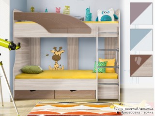 Бриз МДФ Волна, Кровать-5 короб + фасад [Бриз МДФ Волна]