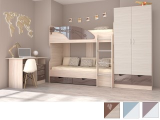 Бриз МДФ Волна, Детская комната, Комплект-1 [Бриз МДФ Волна]