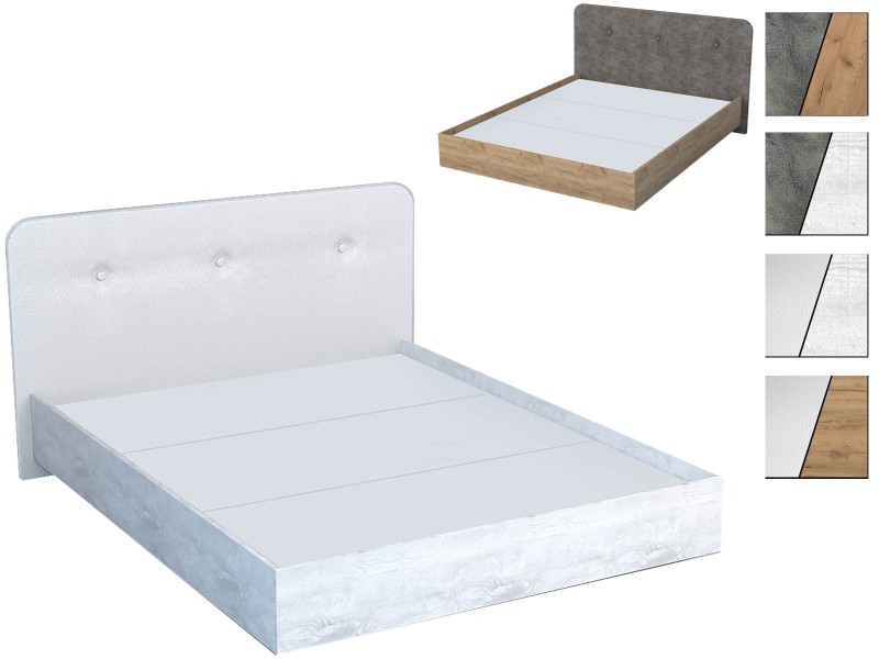 Эго Кровать 1,4 арт. 031 М1 (Пуговицы) с настилом ЛДСП [Эго]