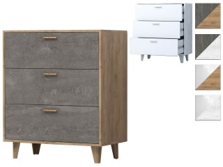 Эго К-3 (НГ) Комод на ножках с тремя выдвижными ящиками [Эго]