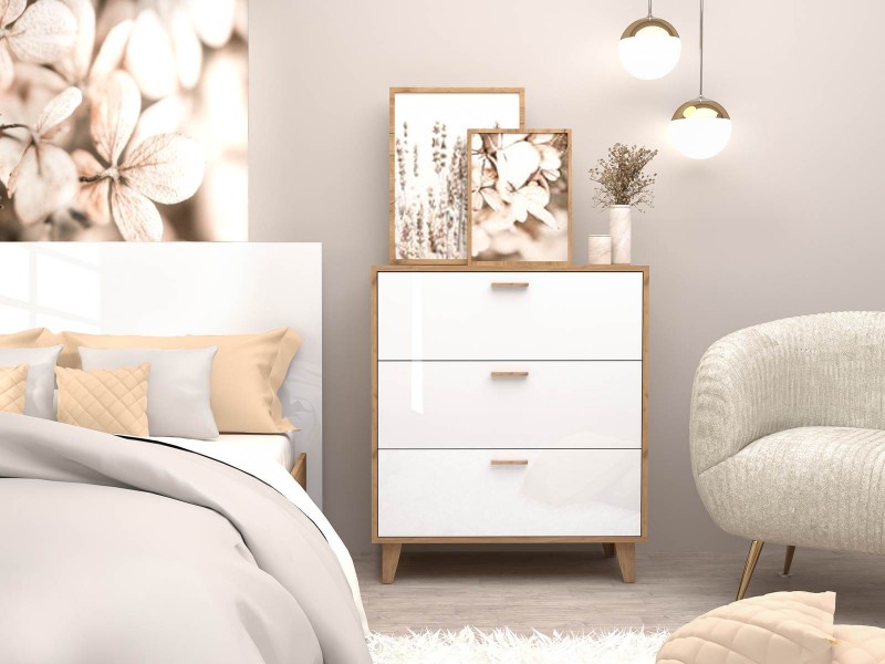 Эго К-3 (НГ) Комод на ножках с тремя выдвижными ящиками [Эго]