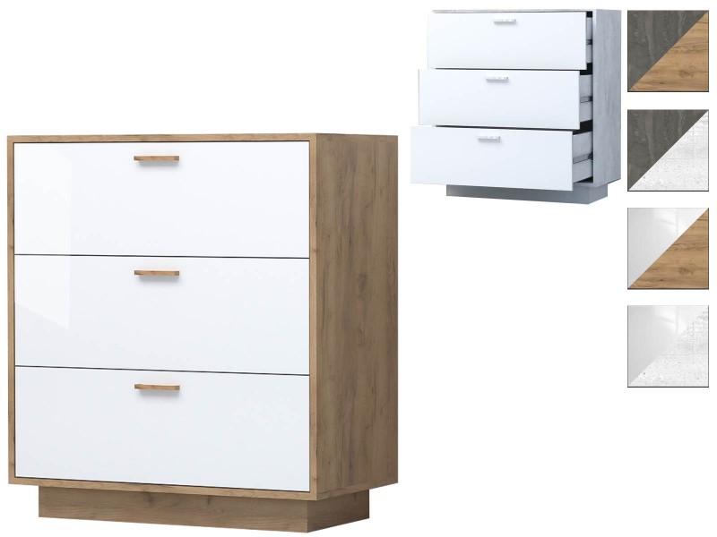 Эго К-3 (ПД) Комод на подиуме с тремя выдвижными ящиками [Эго]