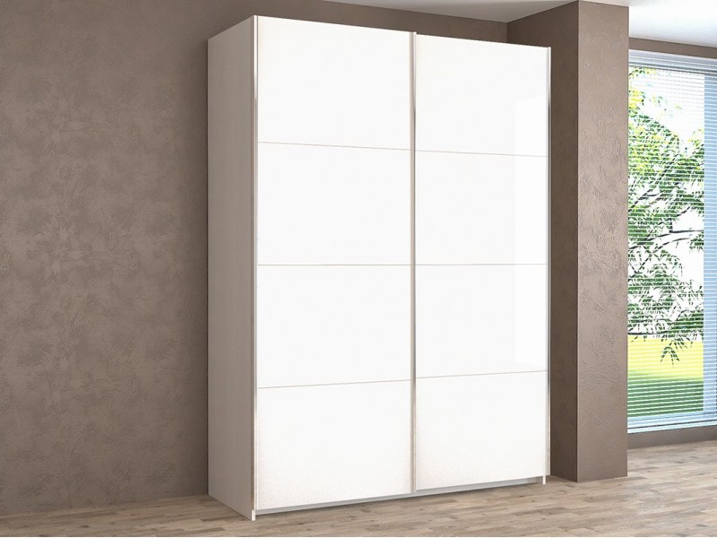 Иннэс-5 Шкаф-купе 120/140/160, Ф1 Белый Глянец + Ф1 Белый Глянец [Иннэс-5]