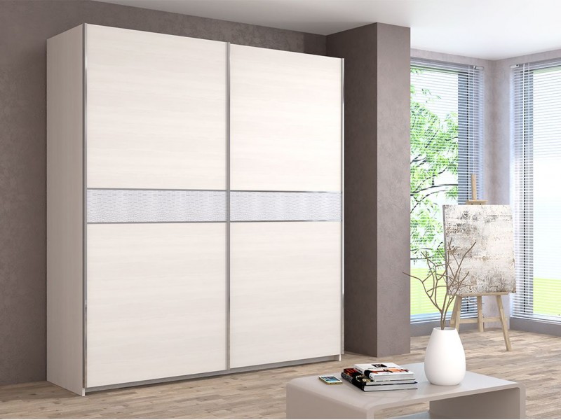 Иннэс-5 Шкаф-купе 200, Ф3 ЛДСП с экокожей + Ф3 ЛДСП с экокожей [Иннэс-5]