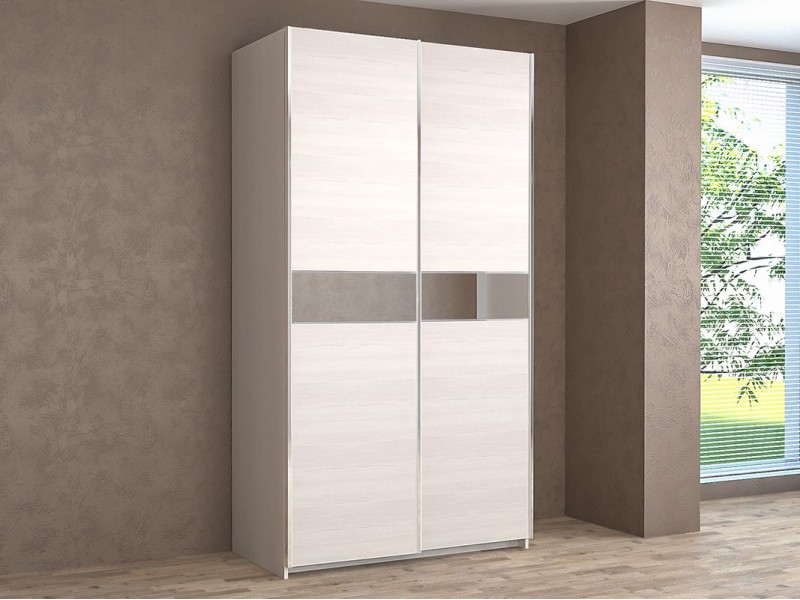 Иннэс-5 Шкаф-купе 120/140/160, Ф4 ЛДСП Бодега с зеркальной вставкой + Ф4 ЛДСП Бодега с зеркальной вставкой [Иннэс-5]