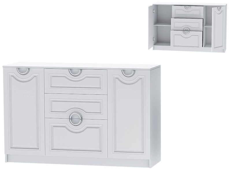 Иннэс-7 Ника Комод-3  с фасадами и ручками [Иннэс-7 Ника]