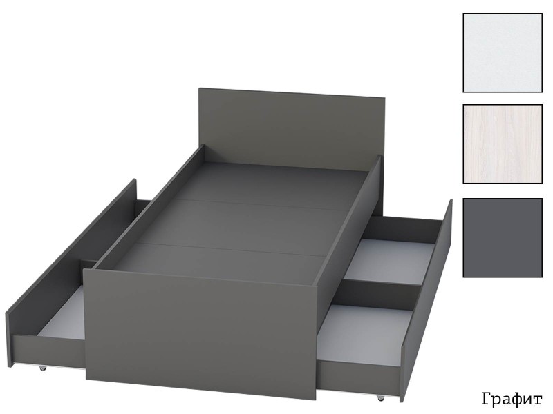 Кэт-1 Кровать арт. 015 с ящиквми с двух сторон [Кэт-1]