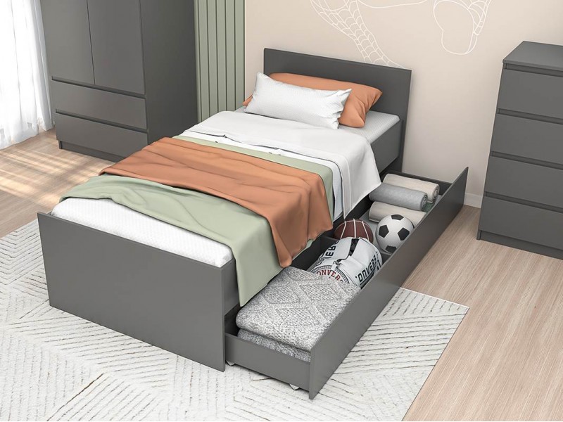 Кэт-1 Кровать арт. 015 с ящиком [Кэт-1]