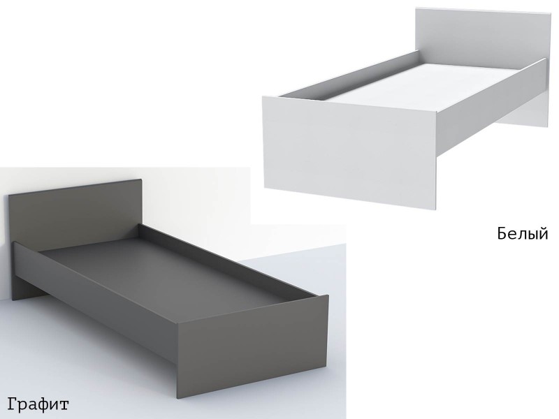 Кэт-1 Кровать арт. 015 с настилом ЛДСП 90х200 [Кэт-1]