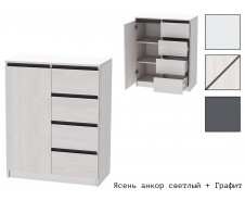 Кэт-1 Комод одна створка + ящики (М) [Кэт-1]