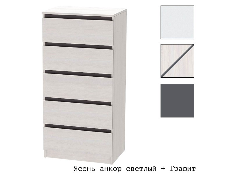 Кэт-1 Комод пять ящиков (М) [Кэт-1]